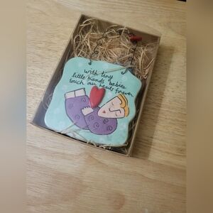 Sandra Magsamen 7" Sign " With Tiny Little Hands Babies Touch Our Hearts…